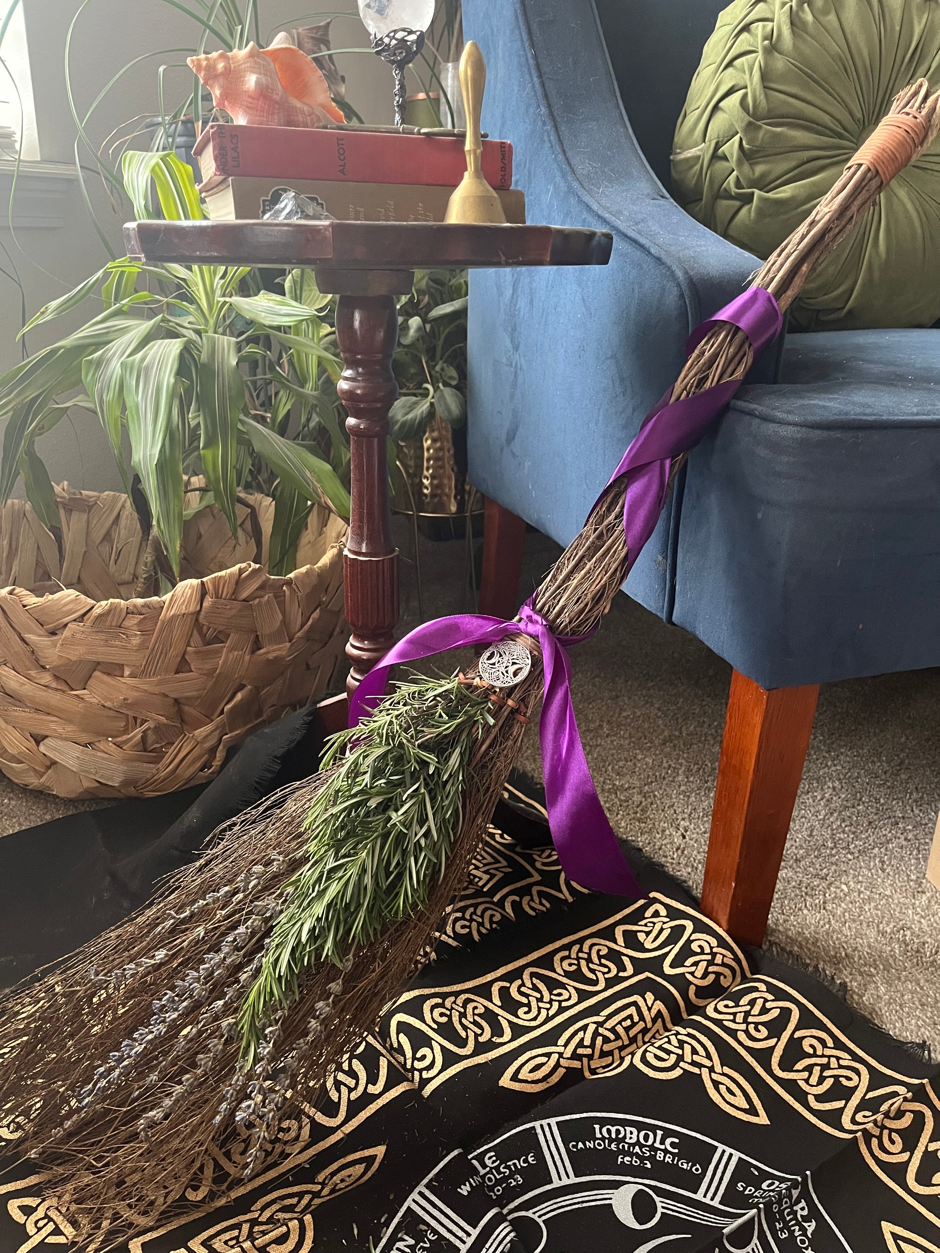 CUSTOM ORDER - The Witch’s Besom I Broom. Customize your besom for your Craft. Choose elements/crystals/colors/herbs.
