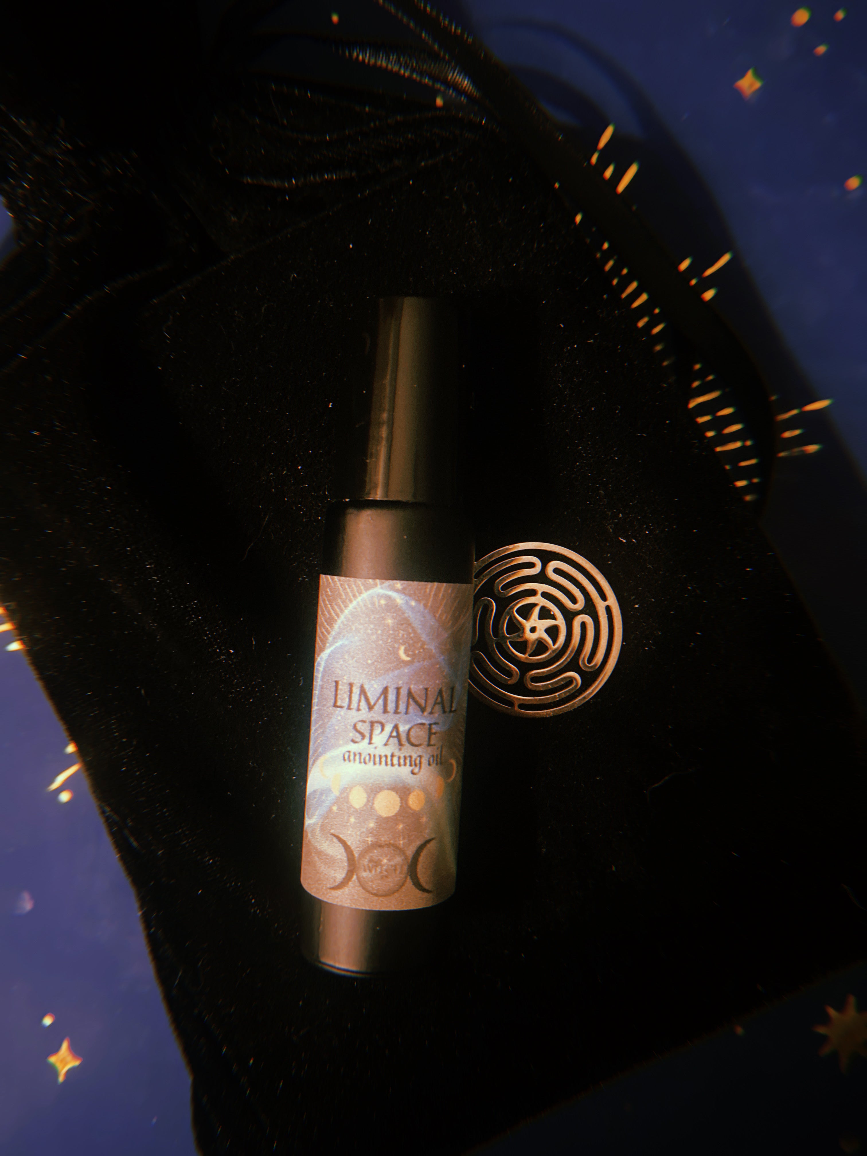 Liminal Space Anointing Oil & Black Tourmaline for Ancestral Work, Divination for your magickal journey.