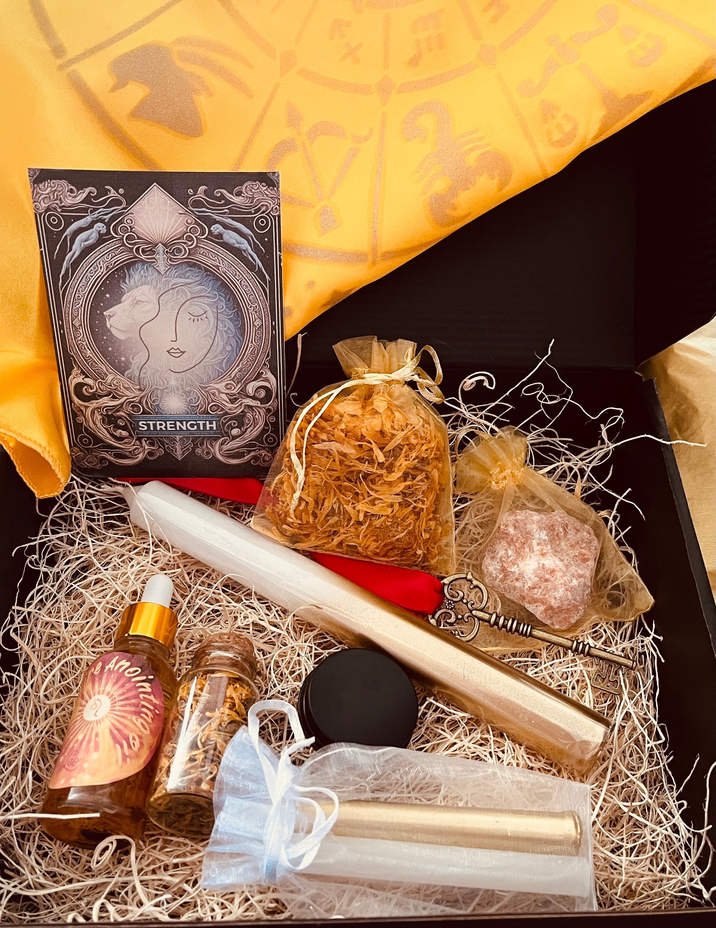 Leo Zodiac Season Astrology Spell Kit for the Cosmic Witch and Magical Soul! Fire Element Ritual Tools for Confidence, Radiance & Self Love.