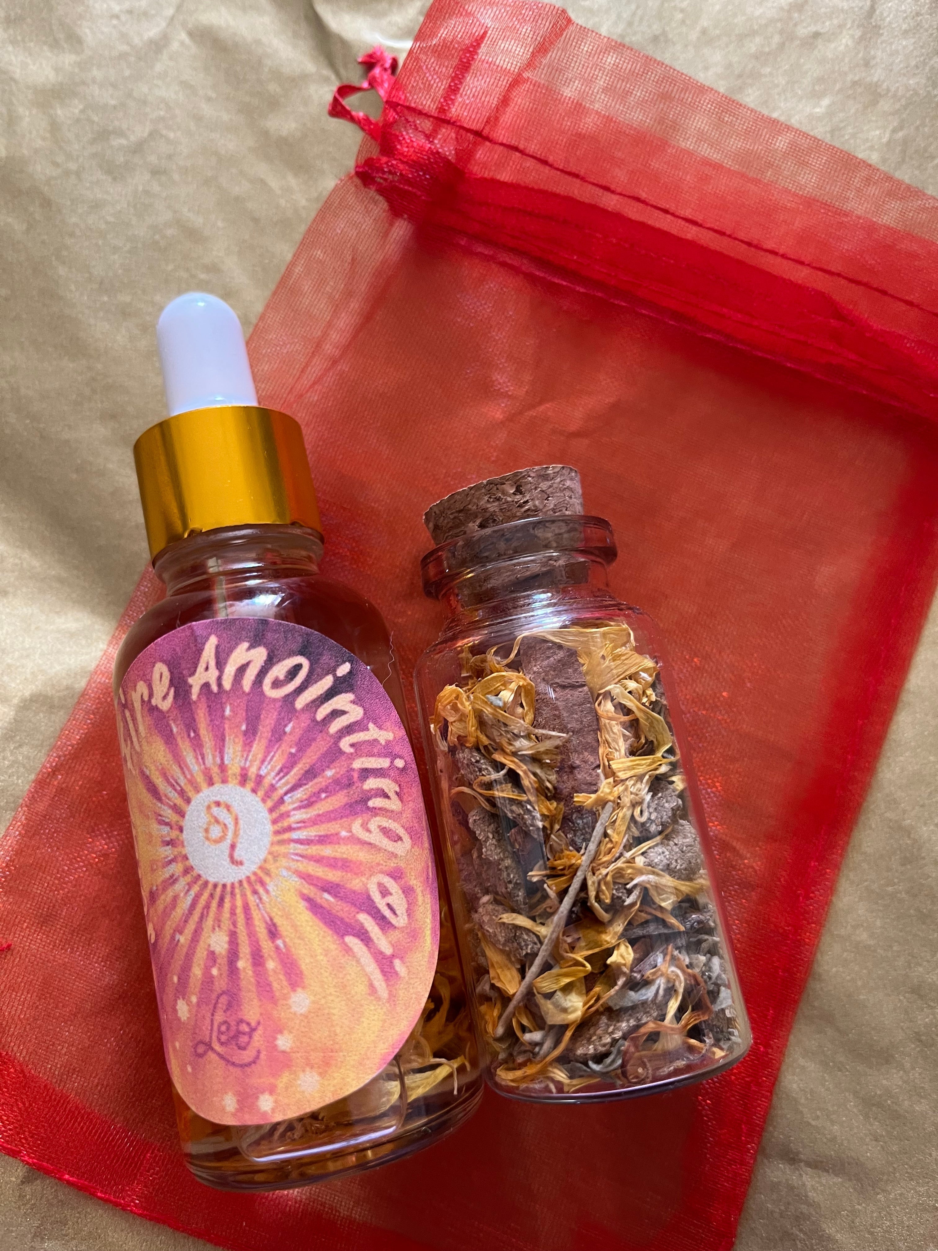 Leo Zodiac Season Astrology Spell Kit for the Cosmic Witch and Magical Soul! Fire Element Ritual Tools for Confidence, Radiance & Self Love.