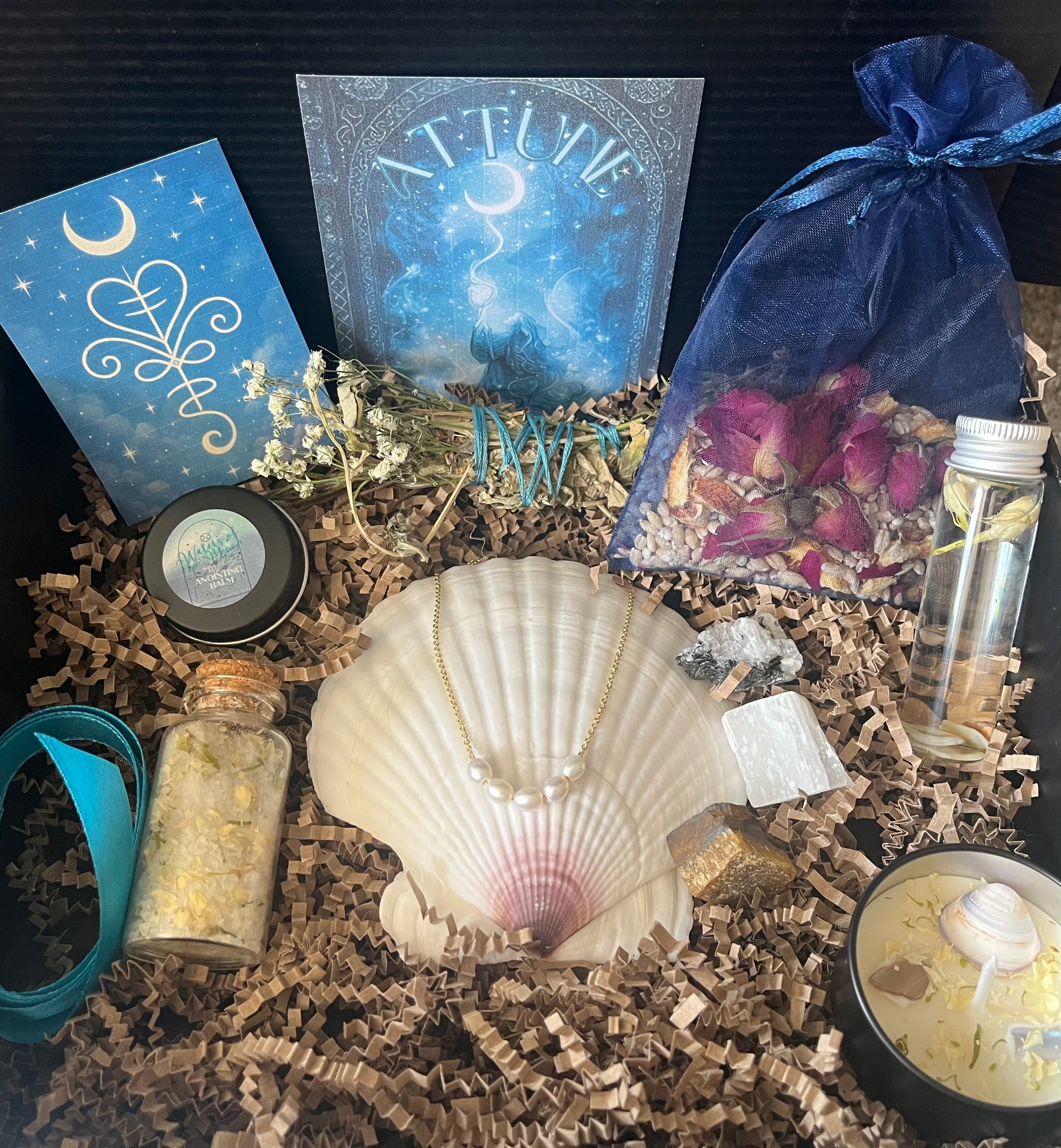 Pisces New Moon Ritual Box! Everything You Need To Celebrate and Honor This Moon Phase. Ritual, Spell Work, Altar Items and Magickal Tools!