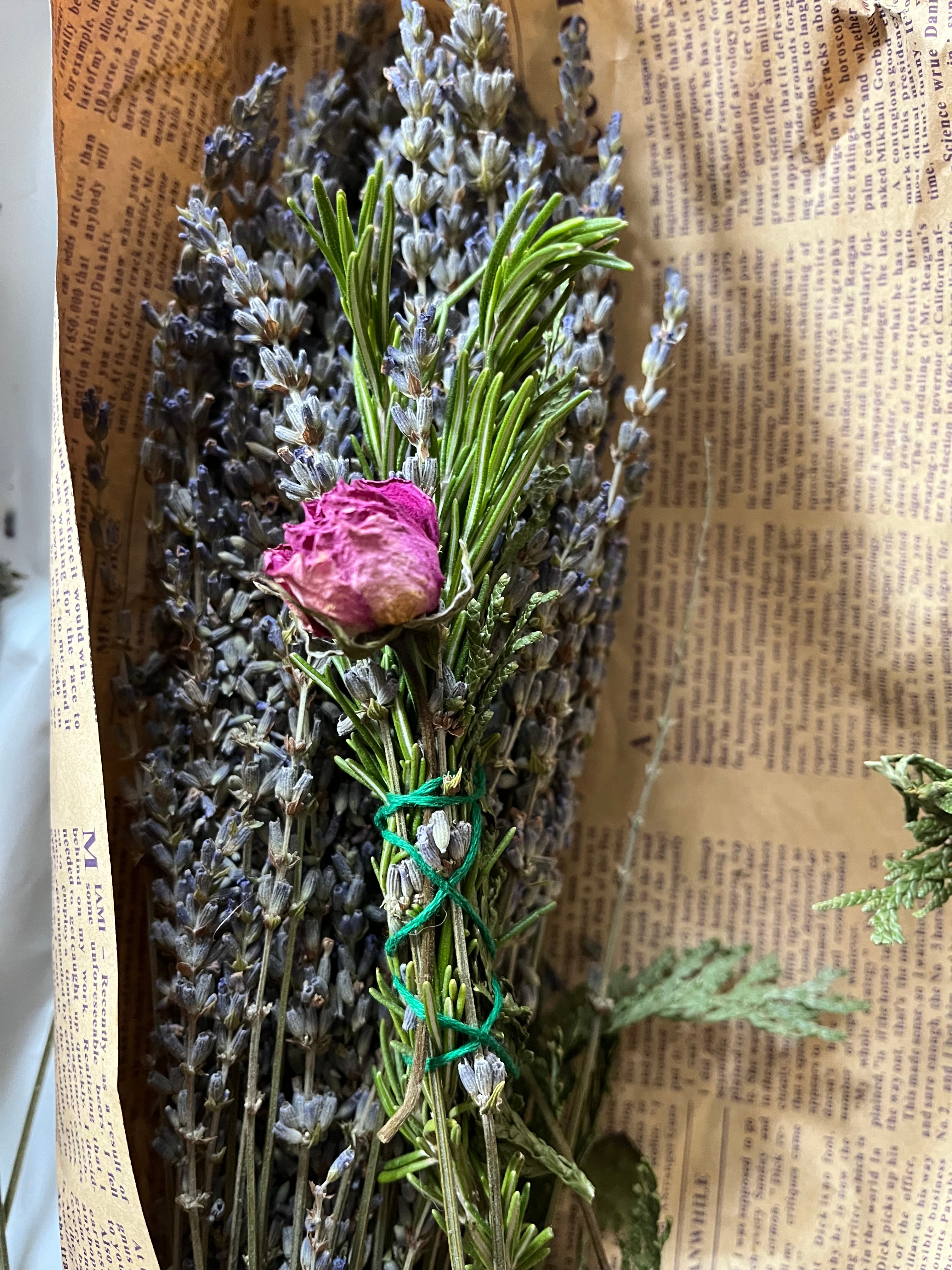 Rosemary and Lavender Cleansing Wand/ Cleansing Bundle/ Smudge Stick