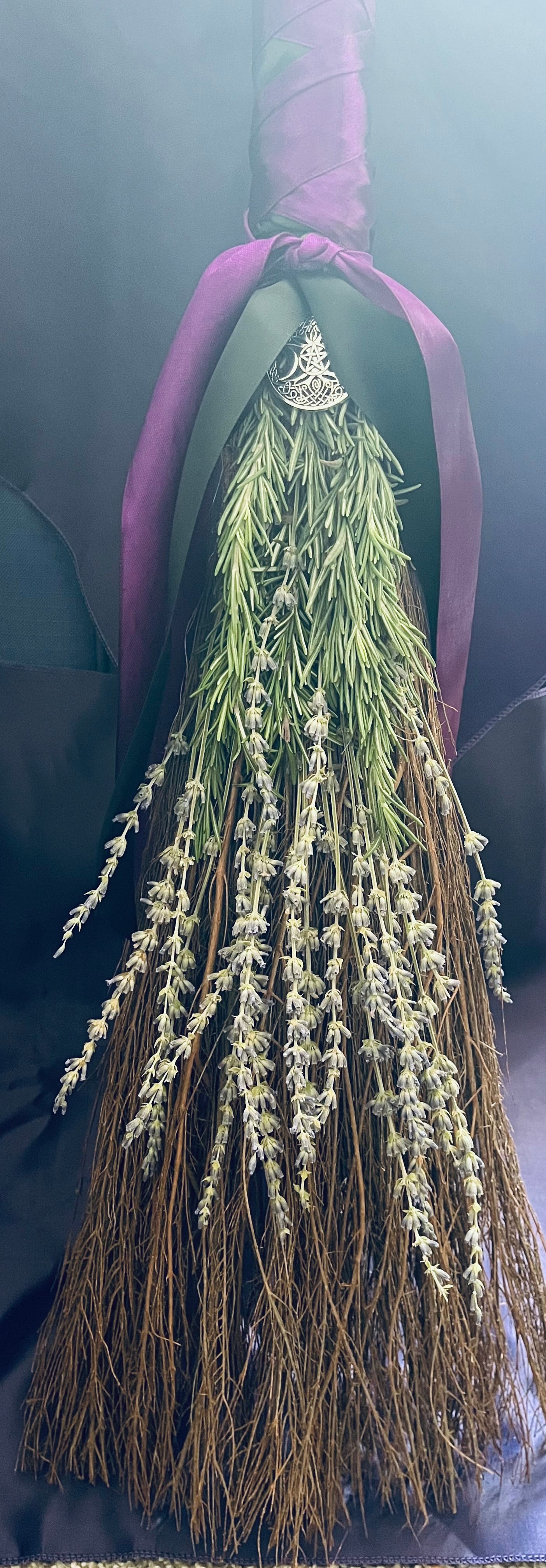 CUSTOM ORDER - The Witch’s Besom I Broom. Customize your besom for your Craft. Choose elements/crystals/colors/herbs.