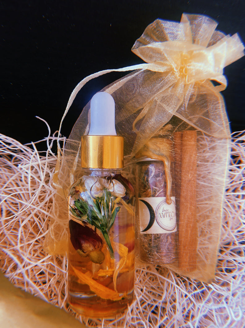 Elemental Witch Bundle, Earth, Air, Fire , Water: Anointing Oils, Incense, Crystals, and Candles for Empowered Witchcraft.