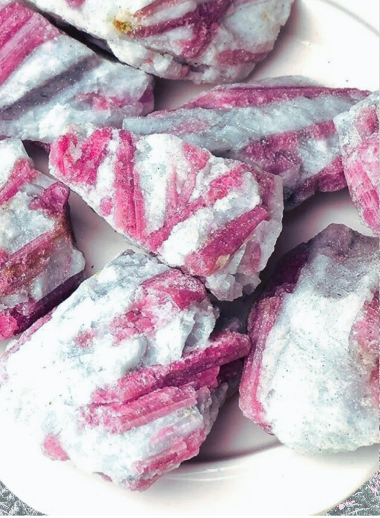 Persephone's Ascent Anointing Oil with Raw Pink Tourmaline & Transformational Spell